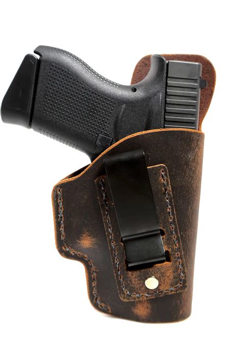 Premium Glock 43 Leather Holster for Convenient OWB Carry